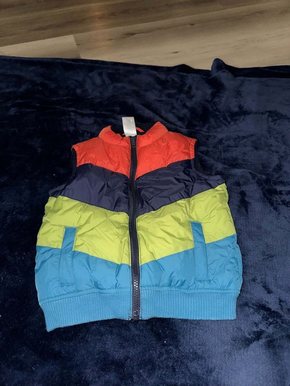 Gymboree Puffer Vest Size 2T-3T Color Block Retro Ski